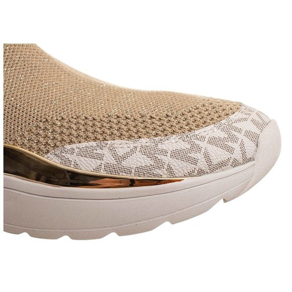Michael Kors Robbie Stretch Knit MK Logo Bootie Boot Sneaker Khaki 6.5/7 Nib$245 - Picture 6 of 9